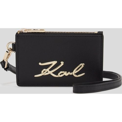 Karl Signature Cardholder With Strap, Woman, , Size: One size - Karl Lagerfeld - Modalova