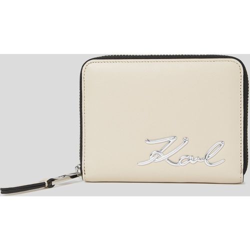 K/signature Medium Zip Wallet, Woman, , Size: One size - Karl Lagerfeld - Modalova