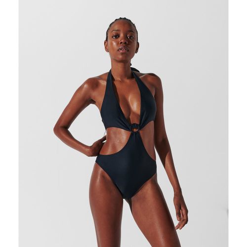 Karl Dna Cut-out Halter Swimsuit, Woman, , Size: S - Karl Lagerfeld - Modalova