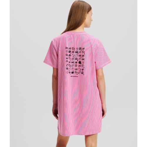 Robe Pyjama Rayée Ikon, , -, Taille: L - Karl Lagerfeld - Modalova