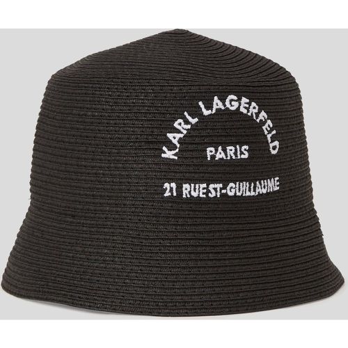 Rue St-guillaume Straw Bucket Hat, Woman, / , Size: One size - Karl Lagerfeld - Modalova