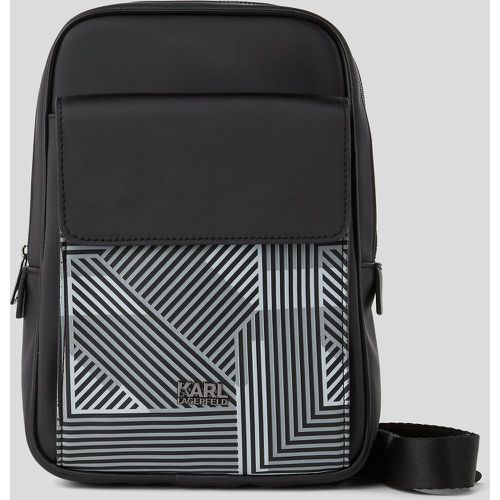 Geometric Print Crossbody Bag, Man, , Size: One size - Karl Lagerfeld - Modalova