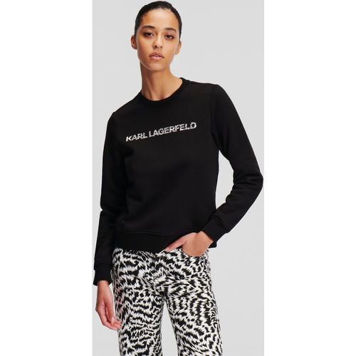 Zebra-print Karl Logo Sweatshirt, Woman, , Size: L - Karl Lagerfeld - Modalova