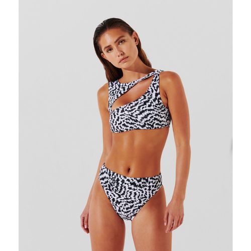 Animal Print Cut-out Bikini Top, Woman, , Size: XS - Karl Lagerfeld - Modalova