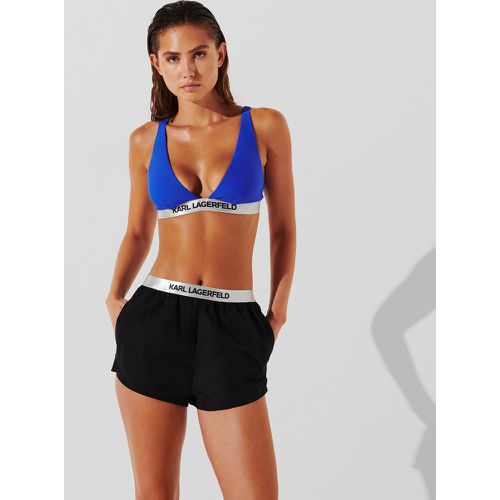 Karl Logo High-waist Beach Shorts, Woman, , Size: M - Karl Lagerfeld - Modalova