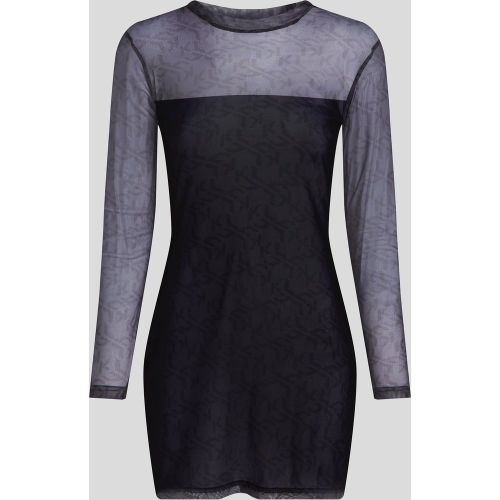 Robe En Mesh À Manches Longues Monogram, , , Taille: L - KL Jeans - Modalova