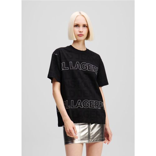 T-shirt À Logo Façon All-over, , -, Taille: L - Karl Lagerfeld - Modalova