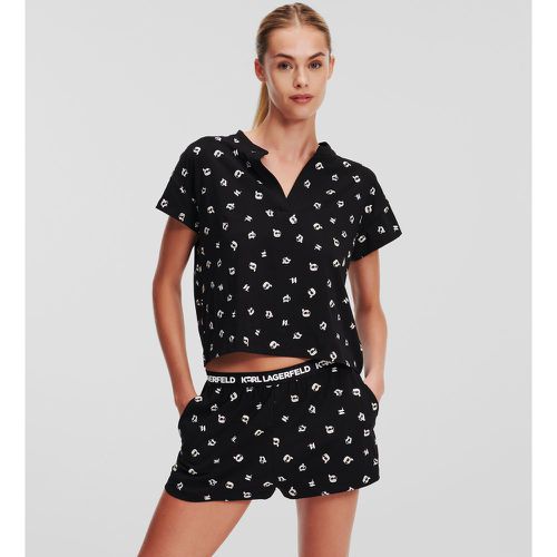 Karl Ikonik Pajama Shorts Set, Woman, , Size: XS - Karl Lagerfeld - Modalova