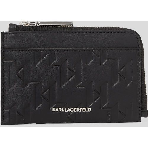 K/loom Leather Zip Cardholder, Man, , Size: One size - Karl Lagerfeld - Modalova