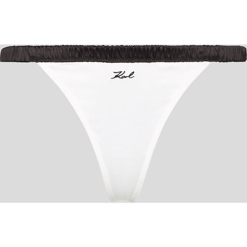 Karl Signature Satin Thong, Woman, , Size: L - Karl Lagerfeld - Modalova