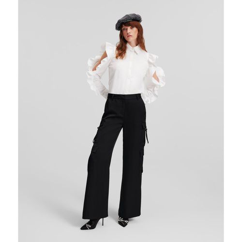 Satin Cargo Pants, Woman, , Size: 38 - Karl Lagerfeld - Modalova