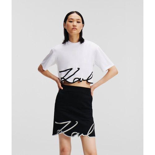 Karl Signature Hem T-shirt, Woman, , Size: S - Karl Lagerfeld - Modalova
