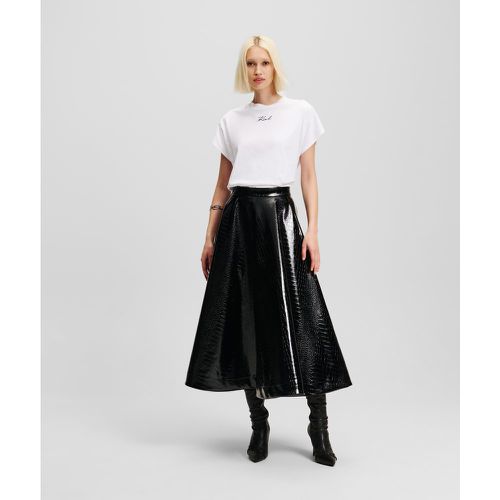 Faux-leather A-line Skirt, Woman, , Size: 38 - Karl Lagerfeld - Modalova