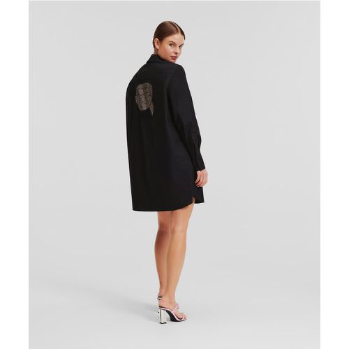 K/ikonik Rhinestone Tunic Shirt, Woman, , Size: 46 - Karl Lagerfeld - Modalova