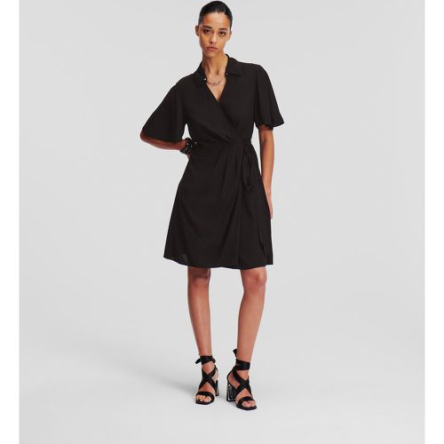 Karl Signature Wrap Dress, Woman, , Size: 38 - Karl Lagerfeld - Modalova