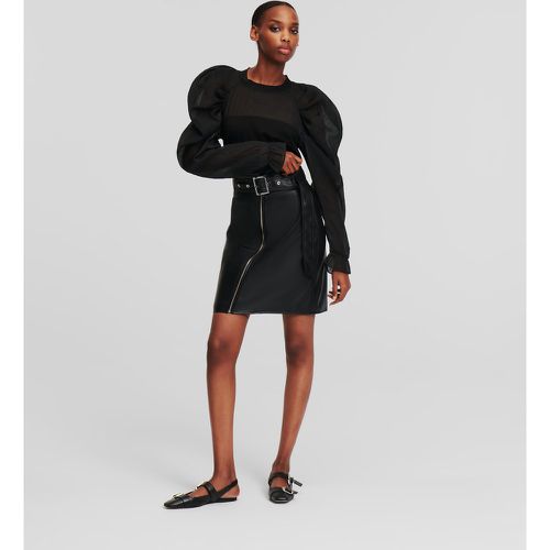 Faux Leather Biker Skirt, Woman, , Size: 44 - Karl Lagerfeld - Modalova
