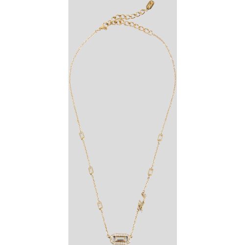 Karl Signature Crystal Charm Necklace, Woman, , Size: One size - Karl Lagerfeld - Modalova