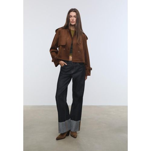 Trench court suédine XS - Stradivarius - Modalova