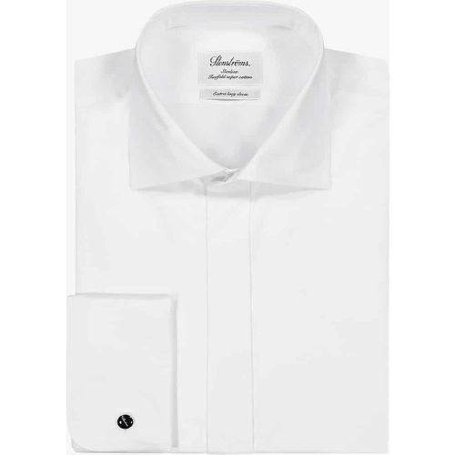 Smokinghemd Slim Fit Flat Front extra langer Arm - Stenströms - Modalova