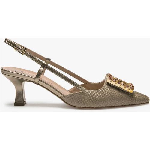 X LODENFREY Stefi Raffia Slingback-Pumps | Damen (39,5) - Festa - Modalova