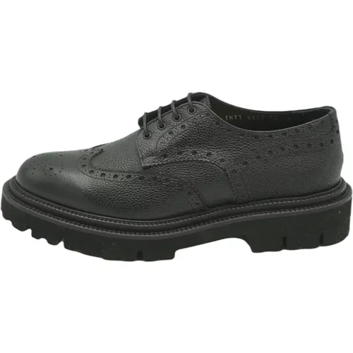 Grained Leather Lace-up Shoes - , Size 9 , male, Sizes: 9 UK - Corneliani - Modalova