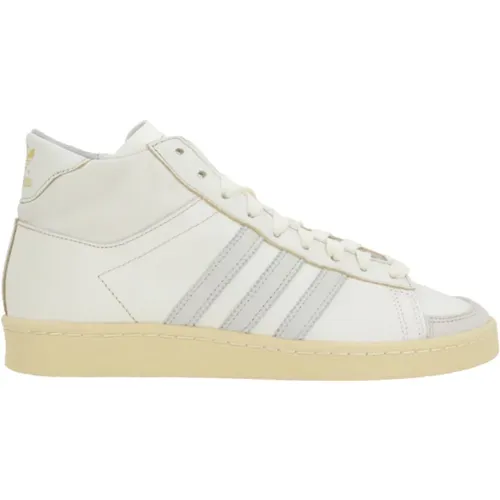 High-top Sneakers in Ivory and Grey Suede , female, Sizes: 3 UK, 5 1/2 UK, 3 1/2 UK, 4 1/2 UK, 6 UK, 4 UK, 5 UK - Adidas - Modalova