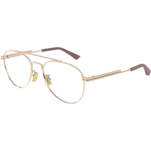 Rose Gold Eyewear Frames , unisex, Sizes: 54 MM - Bottega Veneta - Modalova