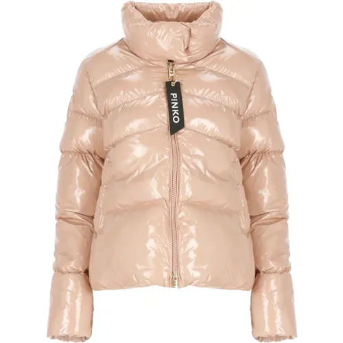 Padded Jacket with Polished Effect , female, Sizes: XS, 2XS, S - pinko - Modalova