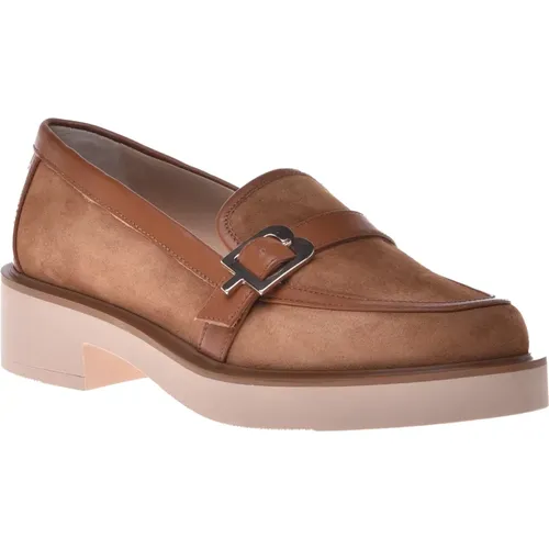 Loafers in leather and suede , Damen, Größe: 36 EU - Baldinini - Modalova