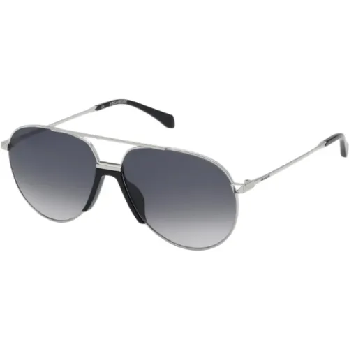 Stilvolle Graue Metallsonnenbrille - Zadig & Voltaire - Modalova