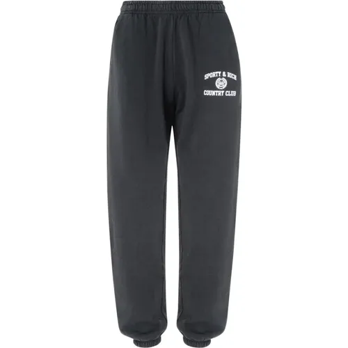 Verblasste Varsity Crest Sweatpants - Sporty & Rich - Modalova