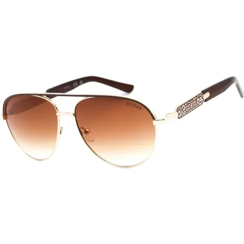 Goldene Metallsonnenbrille für Frauen - Guess - Modalova