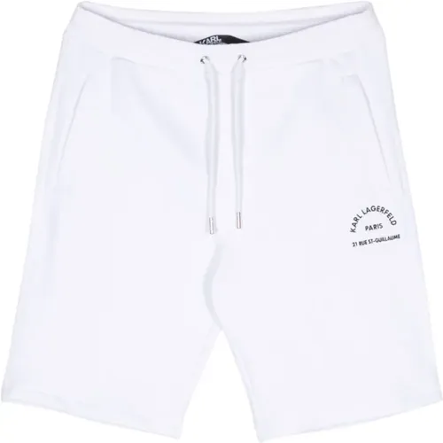 Bestickte Logo Jersey Shorts , Herren, Größe: M - Karl Lagerfeld - Modalova