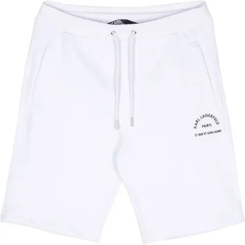 Bestickte Logo Jersey Shorts , Herren, Größe: S - Karl Lagerfeld - Modalova