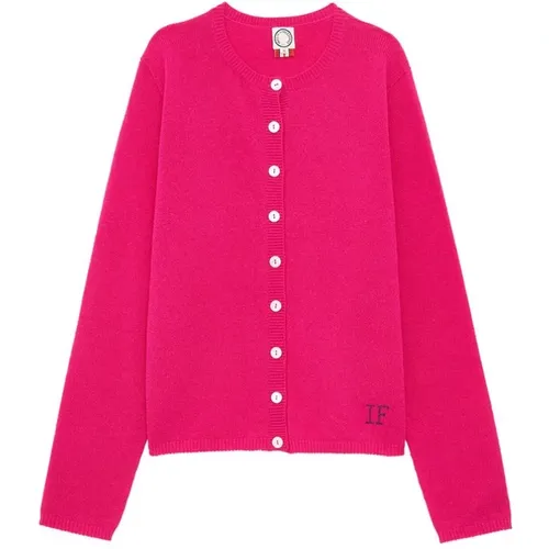 Rosa Bestickter Cardigan , Damen, Größe: M - Ines De La Fressange Paris - Modalova