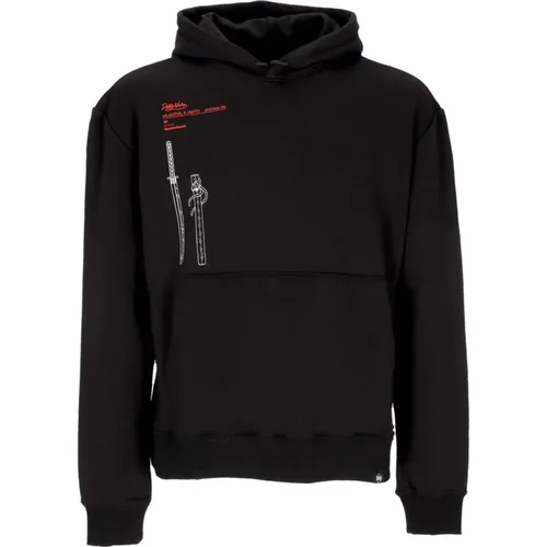 Schwarzer leichter Hoodie mit Kängurutasche , Herren, Größe: M - Dolly Noire - Modalova