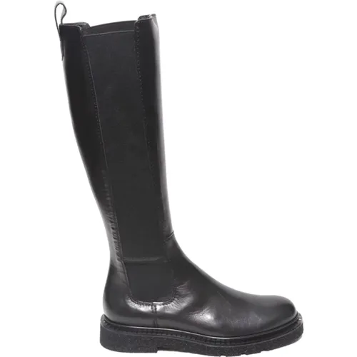 Nappa Leather High Boots , female, Sizes: 4 UK, 6 UK, 3 UK - Guglielmo Rotta - Modalova