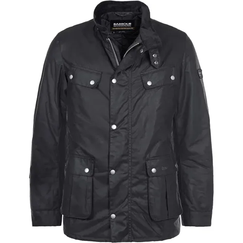 Duke Wax Jacket with Elbow Patches , male, Sizes: L, XL, 2XL - Barbour - Modalova