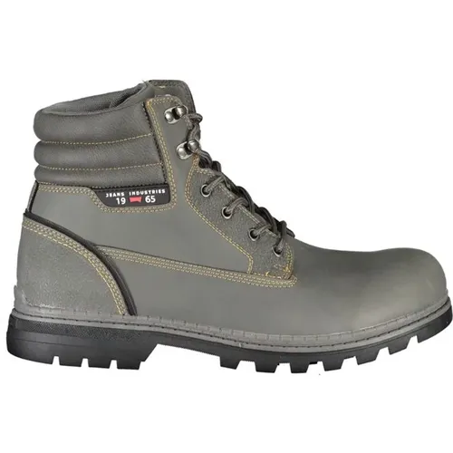 Grey Lace-Up Boots with Contrast Details , male, Sizes: 9 UK, 11 UK, 6 UK, 7 UK, 10 UK, 12 UK, 8 UK - Carrera - Modalova