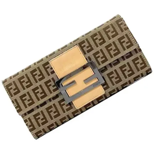 Pre-owned Canvas wallets , female, Sizes: ONE SIZE - Fendi Vintage - Modalova