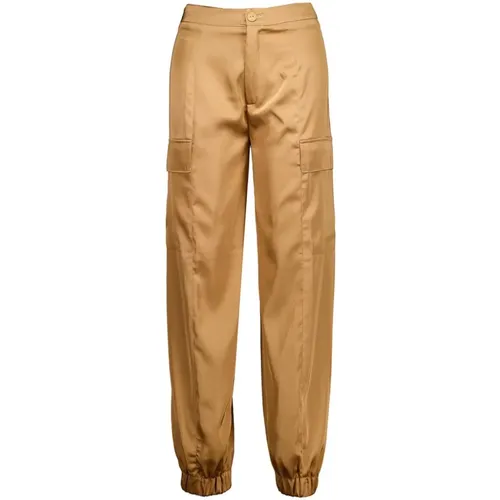 Paril Satin Cargo Pants , female, Sizes: XL, S, 2XL, M - Xandres - Modalova