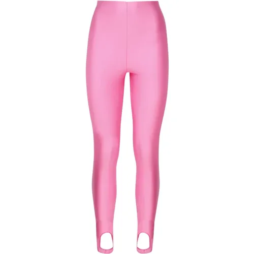 Rosa Nylon Leggings Zweite Haut Passform , Damen, Größe: S - Andamane - Modalova