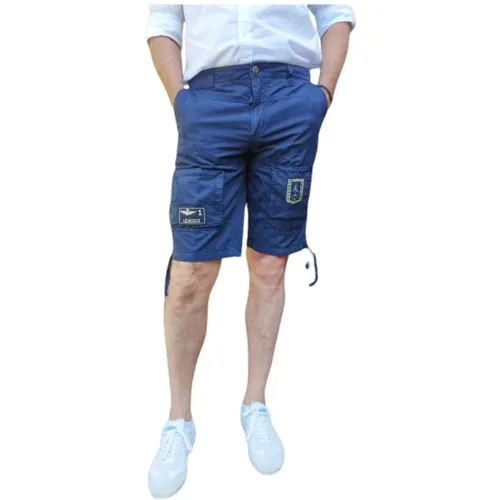 Bermuda Shorts aus Baumwolle mit Militärtaschen , Herren, Größe: XL - aeronautica militare - Modalova