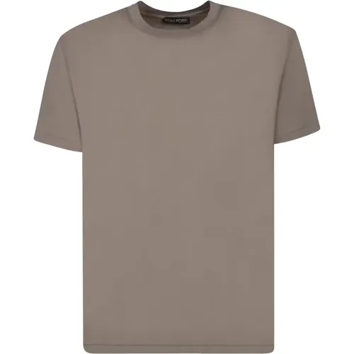 Cotton blend t-shirt by Tom , male, Sizes: L, 2XL - Tom Ford - Modalova