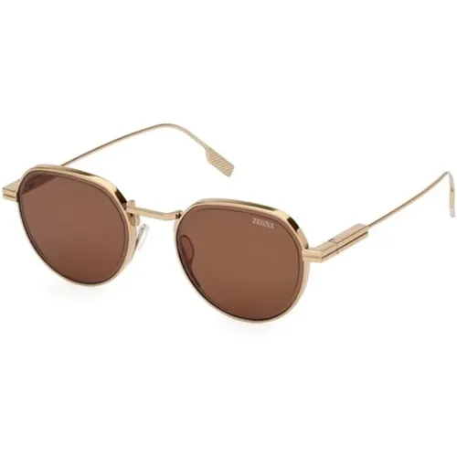 Bronze Roviex Sunglasses , unisex, Sizes: 52 MM - Ermenegildo Zegna - Modalova