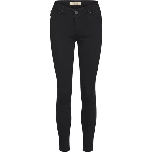 Schmale dunkle Denim-Jeans , Damen, Größe: W25 - MOS MOSH - Modalova