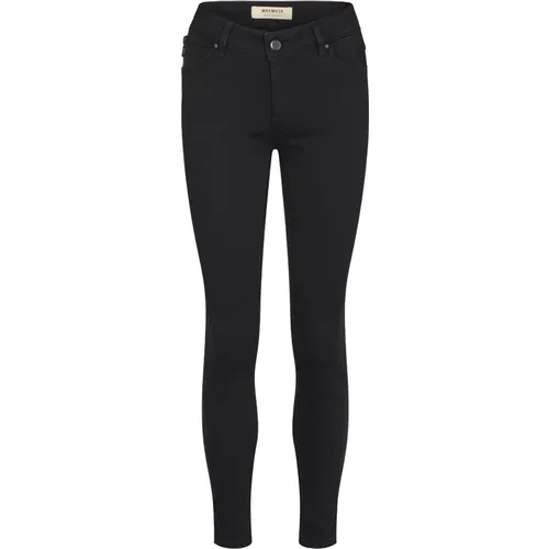 Schmale dunkle Denim-Jeans , Damen, Größe: W28 - MOS MOSH - Modalova