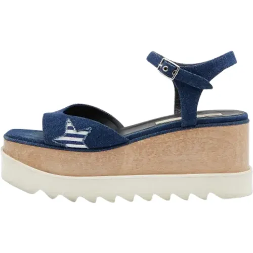 Pre-owned Denim sandals , female, Sizes: 6 1/2 UK - Stella McCartney Pre-owned - Modalova