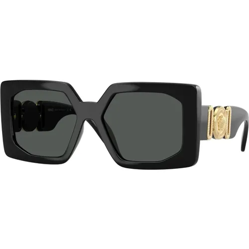 Stilvolle Sonnenbrille in Schwarzton , Damen, Größe: 55 MM - Versace - Modalova