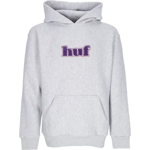 Grauer Herrenhoodie mit individuellem Logopatch , Herren, Größe: M - HUF - Modalova